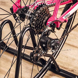 CyclingDeal Bike Rack Floor Parking Bike Stand for up to 6 Bicycles | Indoor, Home & Garage Storage Rack | Stable & Secure Bicycle Stand w/Tire Grooves Up to 29", Holding Plates & Custom Spacing