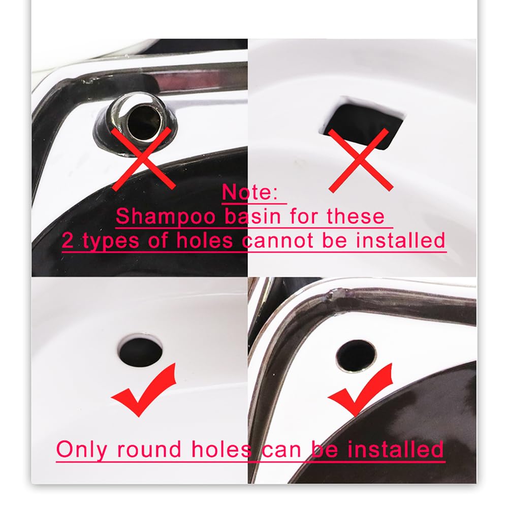 Generic Head Spa Waterfall Shower Head for Shampoo Sink Water Spa&Salon Care Adjustable Black, Silver