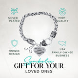 Personalized Best Friend Charm Bracelet with Letter Charm- Custom Not Sisters By Blood But Sisters By Heart Bracelet for Women- Friend Jewelry- Gift for Her