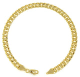BA UNIQUE FASHION Gold Electroplated Anklet for Women, 9-12 Inch Sizes, Figaro, Cuban, Mariner, Herringbone Design - Made in Korea (10, Concave Cuban Chain)