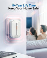 SITERWELL Plug in Carbon Monoxide Detector 10 Year Battery, CO Alarm Detector with Electrochemical Sensor and Sound Warning, AC Powered Portable Carbon Monoxide Detector for Home Office Travel,1-Pack