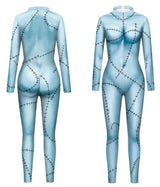 Qurtalun Christmas Costume for Women Cosplay Bodysuit 3D printed Long-sleeved Dress Grils Halloween Cosplay Costume (M, A)