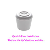Furnigear Chair Leg Tips Caps Non-Slip Rubber Leg Tips 1-1/4” Inner Diameter Chair Leg Floor Protectors Round White, 24 Pack
