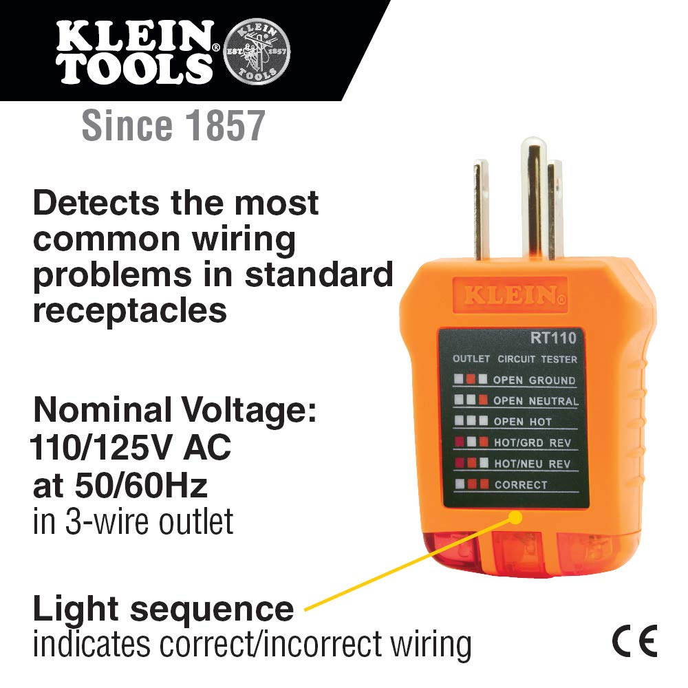 Klein Tools 69149P Electrical Test Kit with Digital Multimeter, Non-Contact Voltage Tester and Electrical Outlet Tester, Leads and Batteries