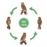 RKGOMDMU 13.3 - inch Owl Decoy Decor Outdoor Statue. Ideal for Animal Statues Courtyard Lawn Decoration, Sculptures for Yard and Grassland Adornment, Housewarming Gift.