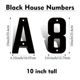 10 Inch 5 PCS Custom Metal House Numbers, Metal Address Numbers, Modern Black House Number for Outside, Outdoor Address Number for Apartment Home Street Office Mailbox
