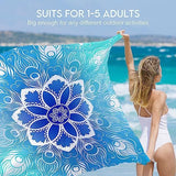 BYDOLL Beach Blanket 78''X81'' 4-7 Adults Oversized Lightweight Waterproof Sandproof Blanket for Beach Large Picnic Mat Travel Camping