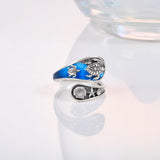 Spoon Rings for Women 925 Sterling Silver Turtle Ocean Sunflower Adjustable Thumb Ring Celtic Knot Vintage Finger Open Spoon Rings Jewelry