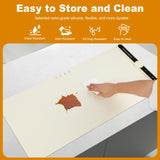 31.8 inches Silicone Warming Mat for Food,248℉ Fast Full Surface Heating Electric Warming Tray, 9 Level Temperature Adjustable Warming Kitchen Mat, Roll Up Food Warmer Mat for Countertop