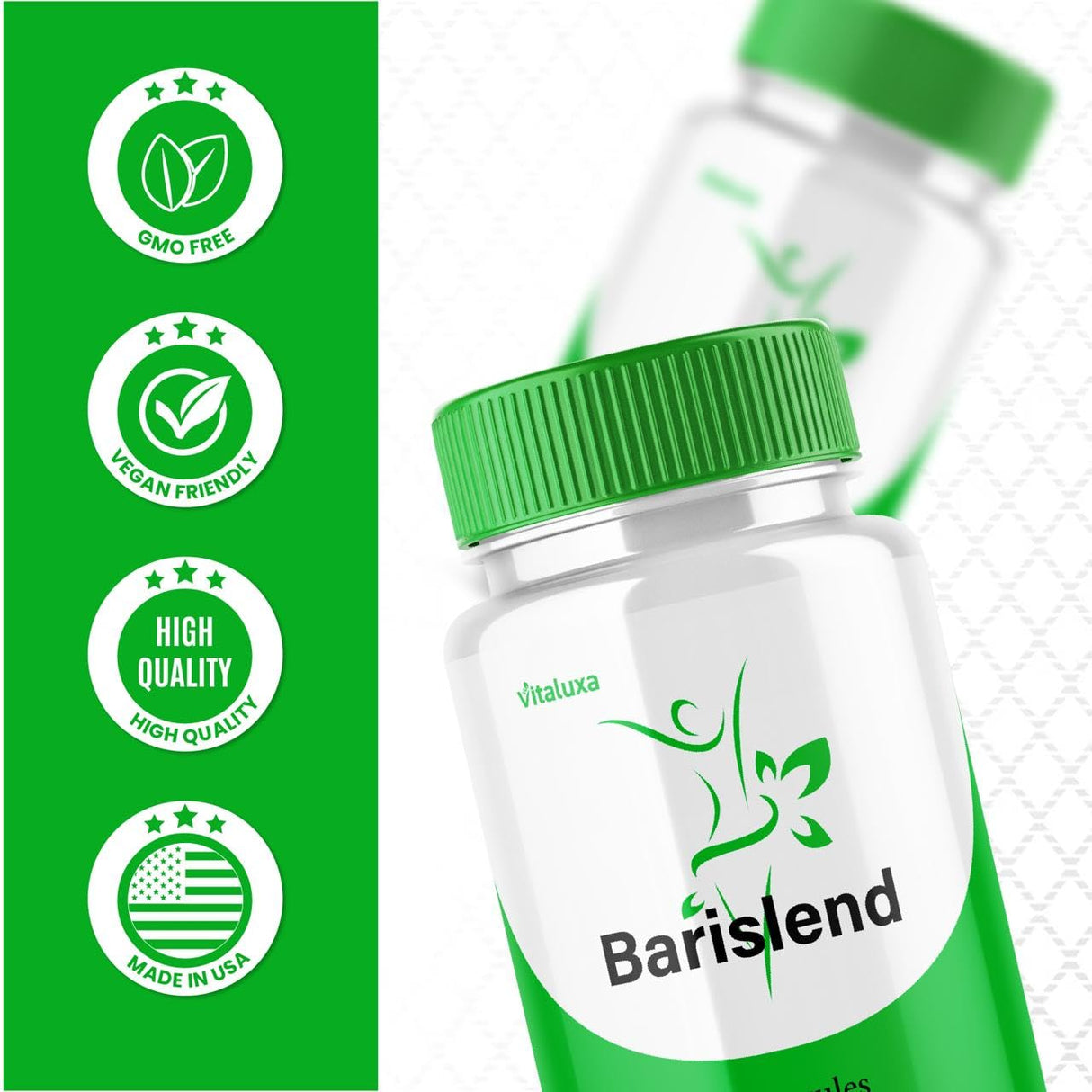 Barislend Capsules, Barisland Pills Pink Salt Blend for Women, Barislends Maximum Strength Supplement Official Advanced Formula Natural Energy Fitness Support, Bari Slend Review (60 Capsules)