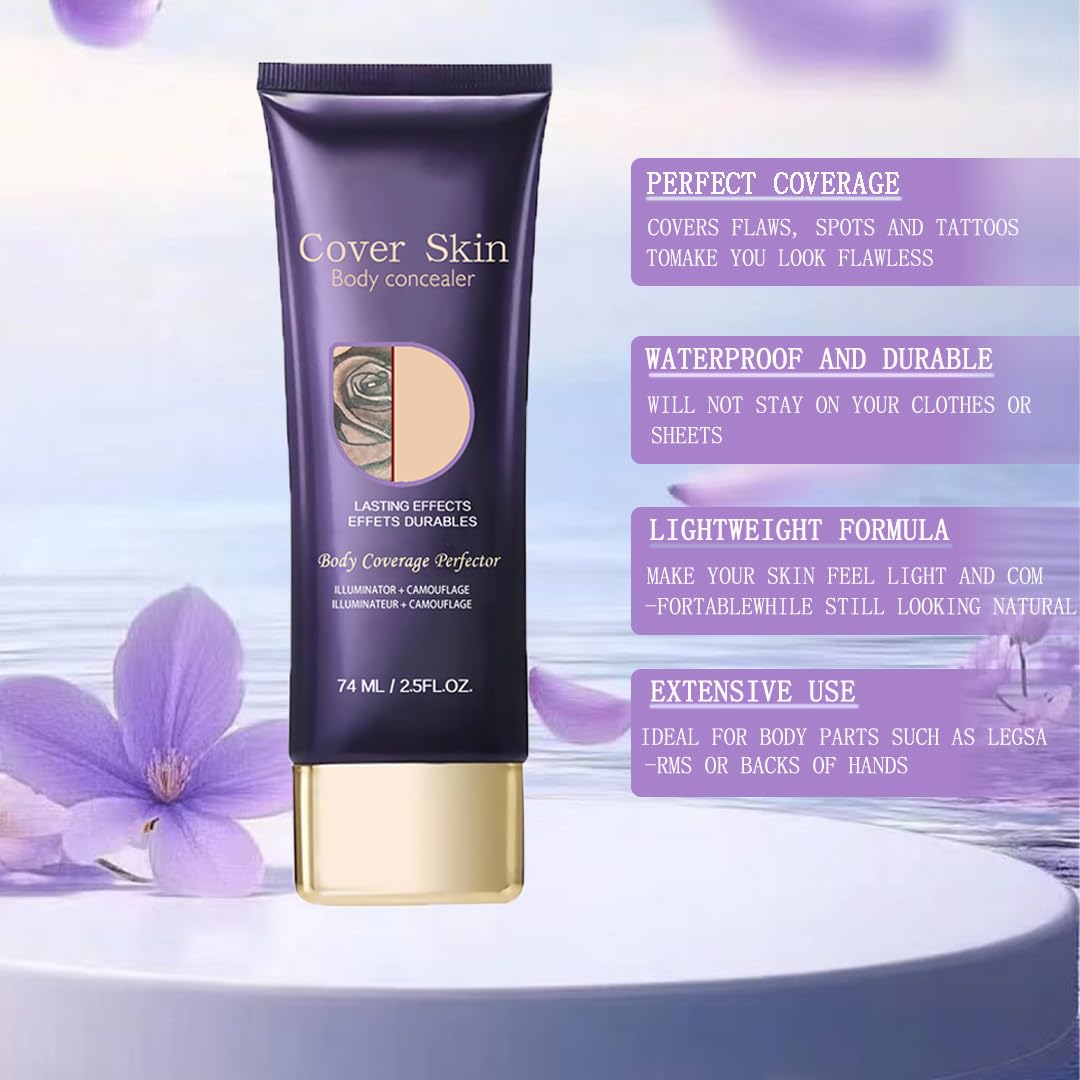 Tattoo Cover Up Makeup – Waterproof & Sweat-Proof Full Coverage makeup, Transfer-Resistant Body Makeup, Long Last Body Foundation.