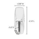 Command Clear Medium Wire Toggle Hooks, 20 Hooks and 24 Strips, Holds Up to 2 lb Each, Damage-Free Hanging for Stockings, Ornaments, Garland, Keys, Holiday Decor