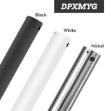 DPXMYG 24 inch Ceiling Fan Downrod, 2 FT Black Downrod for Ceiling Fan, 1 inch Outside Diameter, Boom Suitable for a Wide Range of Fans (Black, Not Threaded)