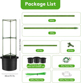 SOUNDVALUE 3 Pack Tomato Cage with 10 Gallon Grow Bag for Garden Balcony
