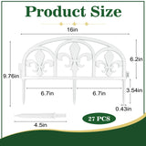 BiuBiubulu 22ft White Garden Edging Border 19 Panels Plastic Landscape with 57 Anchoring Spikes Decorative Lawn Barrier Fence Liner for Flower Bed Yard