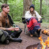 Arcturus Patterned Wool Blankets - 4.5lbs Warm, Heavy, Washable, Large | Great for Camping, Outdoors, Sporting Events, or Survival & Emergency Kits