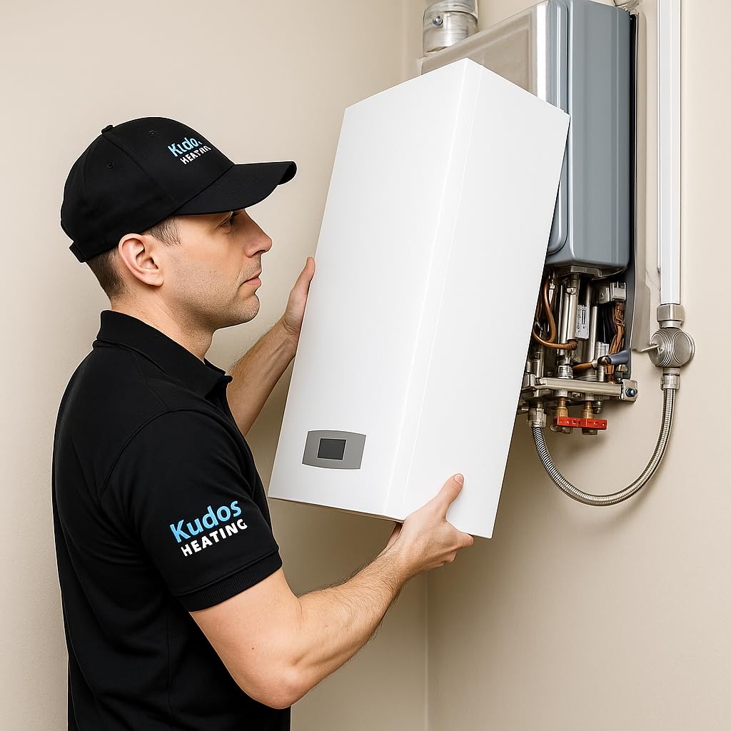 Kudos-Trading 15mm Central Heating Filling Loop Kit – Flexible Braided Hose with Isolation Valves & Double Check Valve – Combi Boiler Water Refill Pipe – WRAS Approved