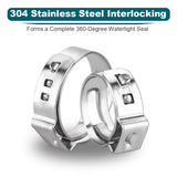 LOKMAN 50 Pack 3/4 Inch PEX Cinch Clamps, Stainless Steel Cinch Crimp Rings Pinch Clamps for PEX Tubing Pipe Fitting Connections (3/4 Inch)