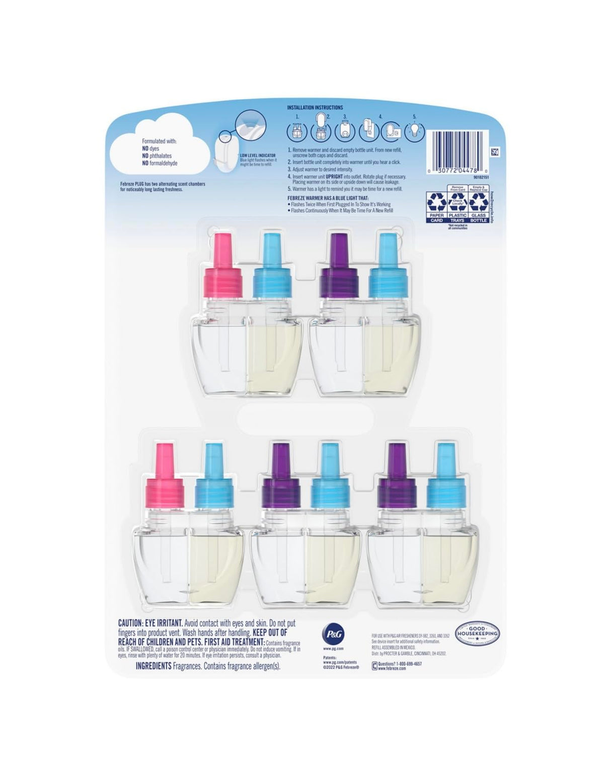 Febreze Plug in Air Fresheners, Mediterranean Lavender, + April Downy, Odor Eliminator for Strong Odors 5 Oil Refills