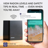 Ecosense EQ100 EcoQube, Digital Radon Detector, Fast Capture of Fluctuating Levels, Short & Long-Term Continuous Monitoring with Trend Charts, Remote Data Access, Only Support 2.4 GHz Networks