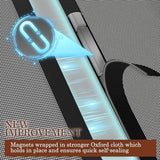 Yotache Reversible Left Right Side Opening Tall Magnetic Screen Door Fits Door Size 36 x 96, Reinforced Polyester Mesh, Actual Screen Size 38" x 97" Black