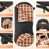 KingCamp Sleeping Bag for Adults, Cold Weather & Warm Extra Wide Big & Tall XL Portable Waterproof Flannel Sleeping Bags, Essentials Gear Accessories for Camping Backpacking Hiking Indoor & Outdoor