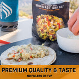Peak Refuel Breakfast Meals | Freeze Dried Backpacking, Camping & Emergency Prep Food | 2 Servings Pouches (2-Pack, Skillet)