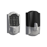 Schlage Encode Plus Smart Wi-Fi Lock for Front Door, Keyless Entry Deadbolt, Unlock with Apple Watch, Built-in WiFi and App Control, Easy Install, Alexa & Apple HomeKit Compatible, Bright Chrome
