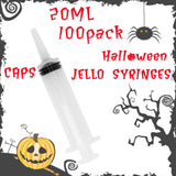 100 Pack Jello Shot Syringes with Tip Cap Set, Party Syringe BPA-Free Suringes Shooters Syringes for Jello Shots, Young Halloween, Thanksgiving, Christmas, Bachelorette Parties, Nurses, Graduation