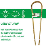 4 Feet Natural U-Hoops Bamboo, Mininfa Garden Trellis, Bamboo Trellis U-Shape for Plant Support - 3 Pack