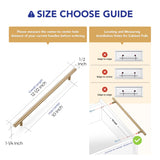 Ravinte 5 Pack Kitchen Cabinet Handles Champagne Bronze 10 Inch Hole Center Stainless Steel Pulls for Dresser Drawer Cupboard Handles with Screwdriver, 12-1/2 Inch Length