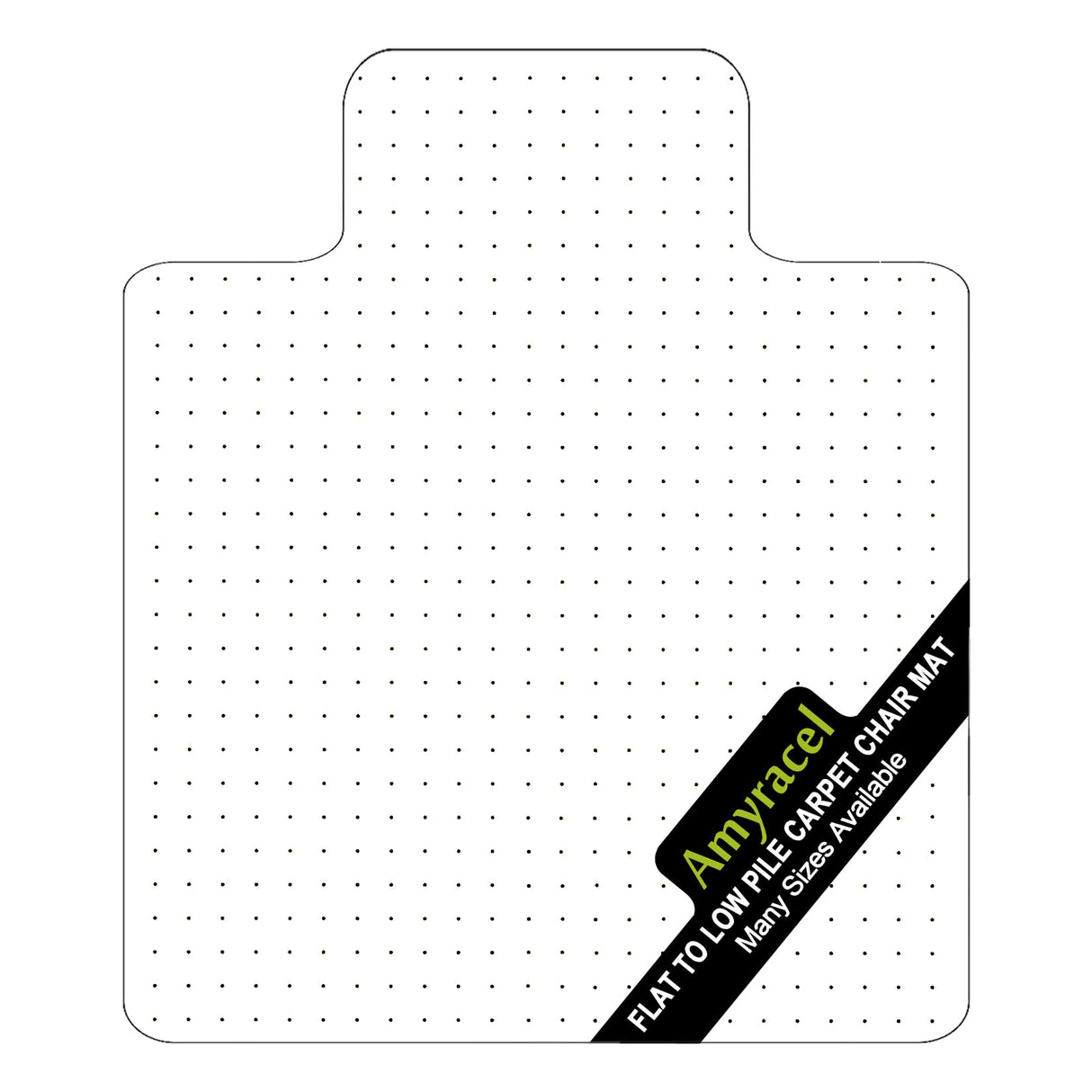 Amyracel Clear Chair Mat for Low Pile Carpet, 53'' x 45'' Thick Computer Desk Chair Mat for Carpeted Floors, Easy Glide Plastic Floor Mat for Office Chair on Carpet Protection (45'' x 53'' with Lip)
