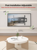 USX Mount Full Motion TV Wall Mount for 42-90 inch TV Holds up to 132lbs