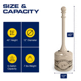 Eagle Cigarette Butt Receptacle, 5 Gallon Capacity, Beige