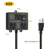 Automatic Vacuum Switch, Ortis Vacuum Switch for More Power Tools, Delay Vacuum On/Off to Prevent Circuit Overload and Tripping, Keep Your Workplace Cleaner, Better for Your Lung, Black