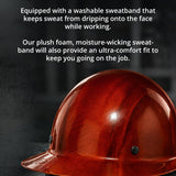 AFP Fiber Full Brim Hard Hat | 6 Point Ratchet Suspension | OSHA & ANSI Rated | Hard Hats for Men | Premium Construction Helmets for Safety