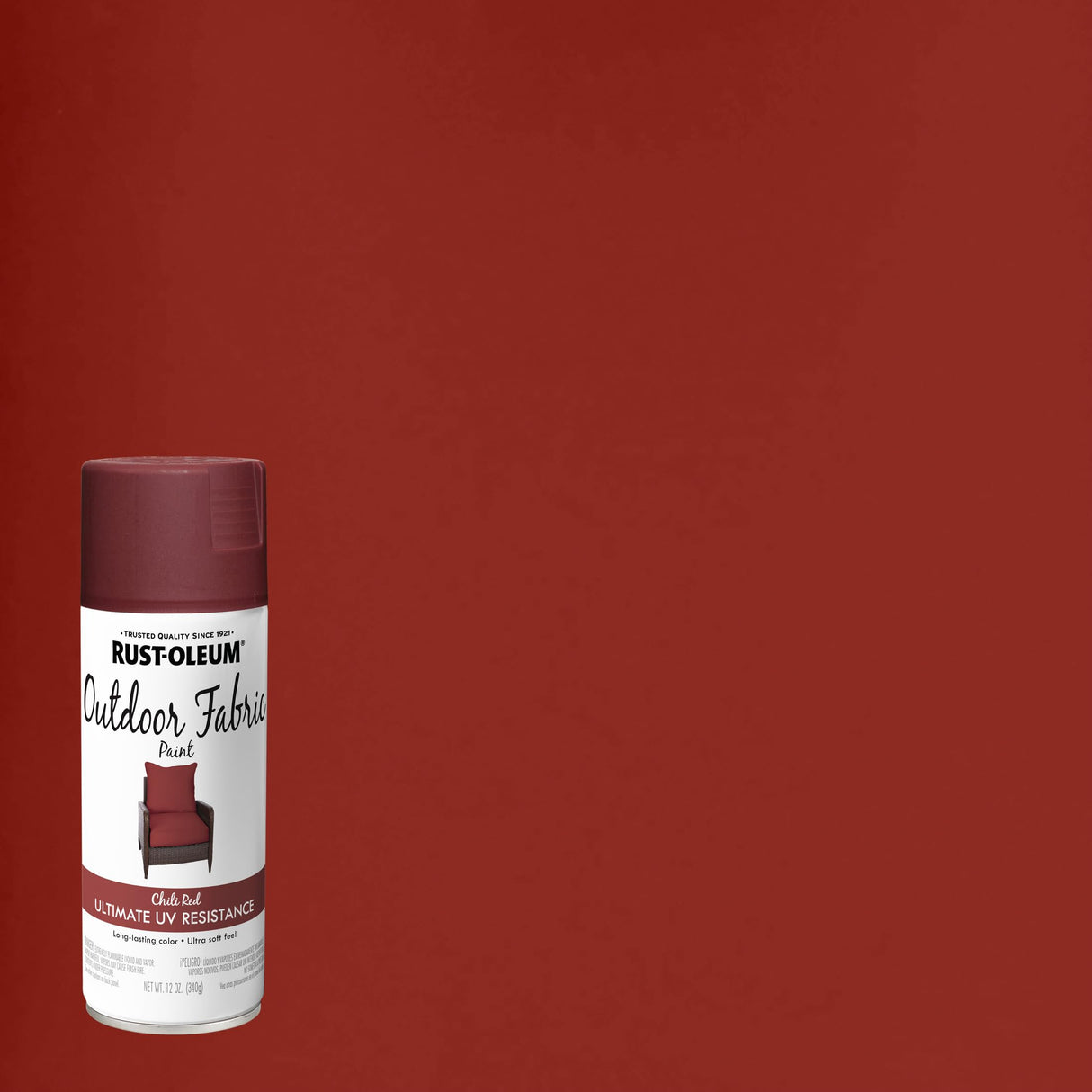 Rust-Oleum Outdoor Fabric Spray Paint, 12 oz, Chili Red (Pack of 1)