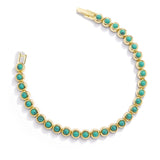 Pearich 14K Gold Filled Turquoise Tennis Bracelets For Women