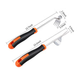 Nicofie 2025 Hand Weeder Tool, Rubber Handle Manual Weeder Puller Tool, Uprooting Weeding Tools, Crack Weeder Crevice, 4 Teeth Weeding Tool, Weeding Artifact Tool for Gardening (2 Pcs)