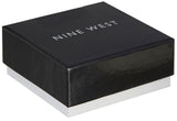 Nine West Pave Heart Stretch Bracelet - Silver Tone Chrome Hearts Ring Style with Clear Glass Crystals, 2.25in Diameter Elastic Band, Silver Heart Rings for Women Design, Zinc & Brass Construction