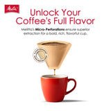 Melitta #4 Unbleached Coffee Filters, Natural Brown Cone Filters, 3-Pack