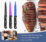 Portable Reusable Travel Utensils Silverware With Case, Camping Cutlery Set, Chopsticks and Straw, Flatware With Case, Stainless Steel Top (Blue)