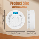 smoke detector smoke and carbon monoxide detector，smoke alarm，CO Detector smoke detector, Carbon Monoxide Alarm,5 Year Battery OperatedLCD Display and Sound Warning for Home, Bedroom, Kitchen，(3 Pack)