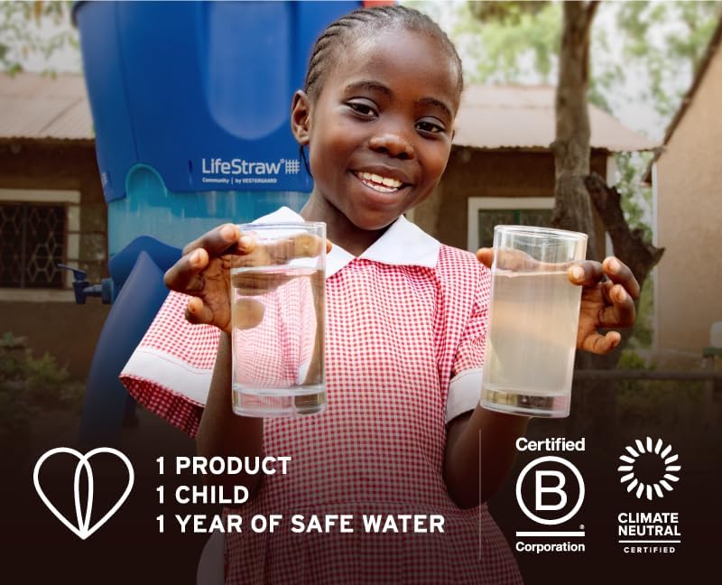 LifeStraw Home – Activated Carbon + Ion Exchange Replacement Filter for Protection Against tap Water contaminants Including microplastics, PFAS and 30+ contaminants, 1-Pack