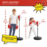 Whoobli Punching Bag for Kids and Toddler Incl Boxing Gloves| 3-10 Years Old Adjustable Kids Punching Bag with Stand| Sports Toy for Boys| Ideal Christmas Birthday Gift for Children; New 2025