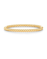 PAVOI 14K Yellow Gold Plated Ball Bangle Bracelets for Women | Waterproof Stainless Steel Beaded Hinged Bracelet | 7"