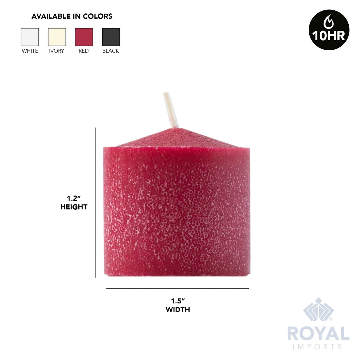 Royal Imports Votive Candle, Unscented Red Premium Dripless Wax, Box of 72, for Wedding, Birthday, Holiday, Christmas, Party & Home Decoration (10 Hour Burn Time)