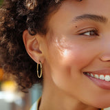 14K Gold Hoop Earrings for Women Trendy Gold Earrings Polished Chunky Hoop Earring Classic Dainty Earring for Women (50 Millimeters)