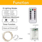 3-Pack 78FT 240 LED Fairy Lights Battery Operated with Timer & Remote, Waterproof Twinkle Lights Indoor Outdoor 8 Modes for Bedroom Centerpiece Wedding DIY Party Christmas Classroom Dorm Decoration