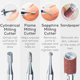 Beurer MP62 Professional Nail Drill Kit, Portable Electric File Machine with 10 Attachments & 10 Sanding Bands, Efile Dremel for Acrylic Gel Manicure and Pedicure, LED Light, with Storage Case